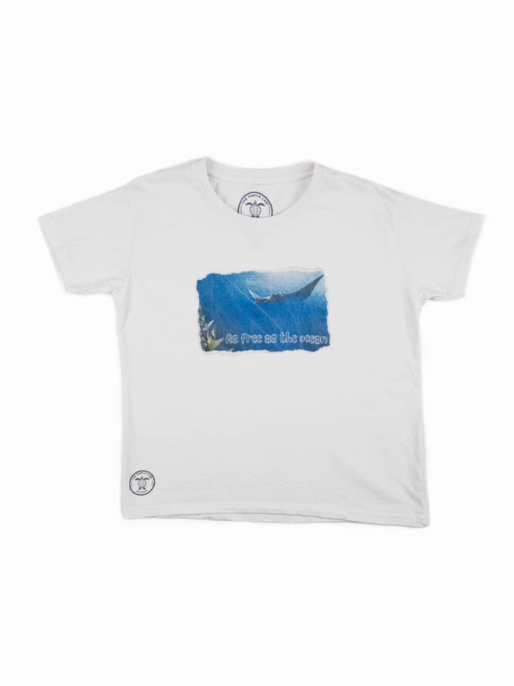 Børne T-shirt "Ocean" - Hvid for engroshandel hos The Turtle Lab Shop