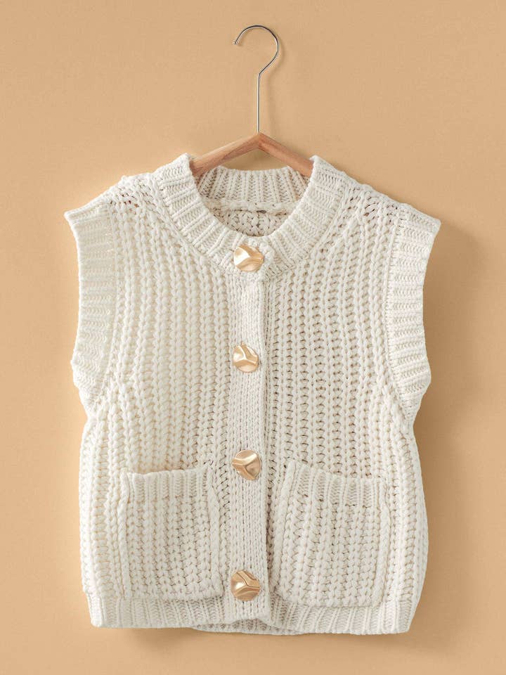 Urban Daizy - Wholesale Sweater Vest - Women's - Chunky Knit Sweater Vest1