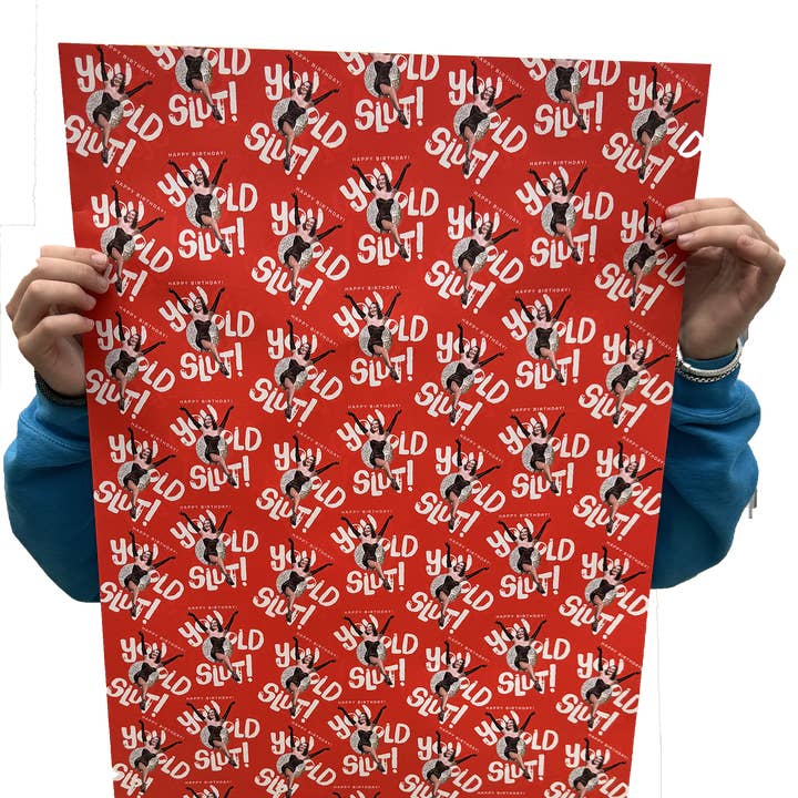 offensivedelightful - Wholesale Inpakpapier - OUDE SLET! verjaardag dubbelzijdig cadeaupapier / rollen van 25