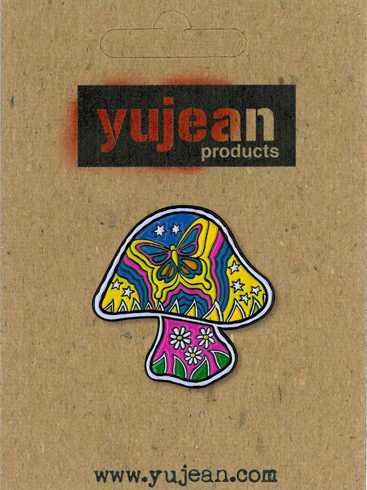 Spilla smaltata Dan Morris Butterfly Funghi E1054 per la vendita all'ingrosso da parte di Yujean