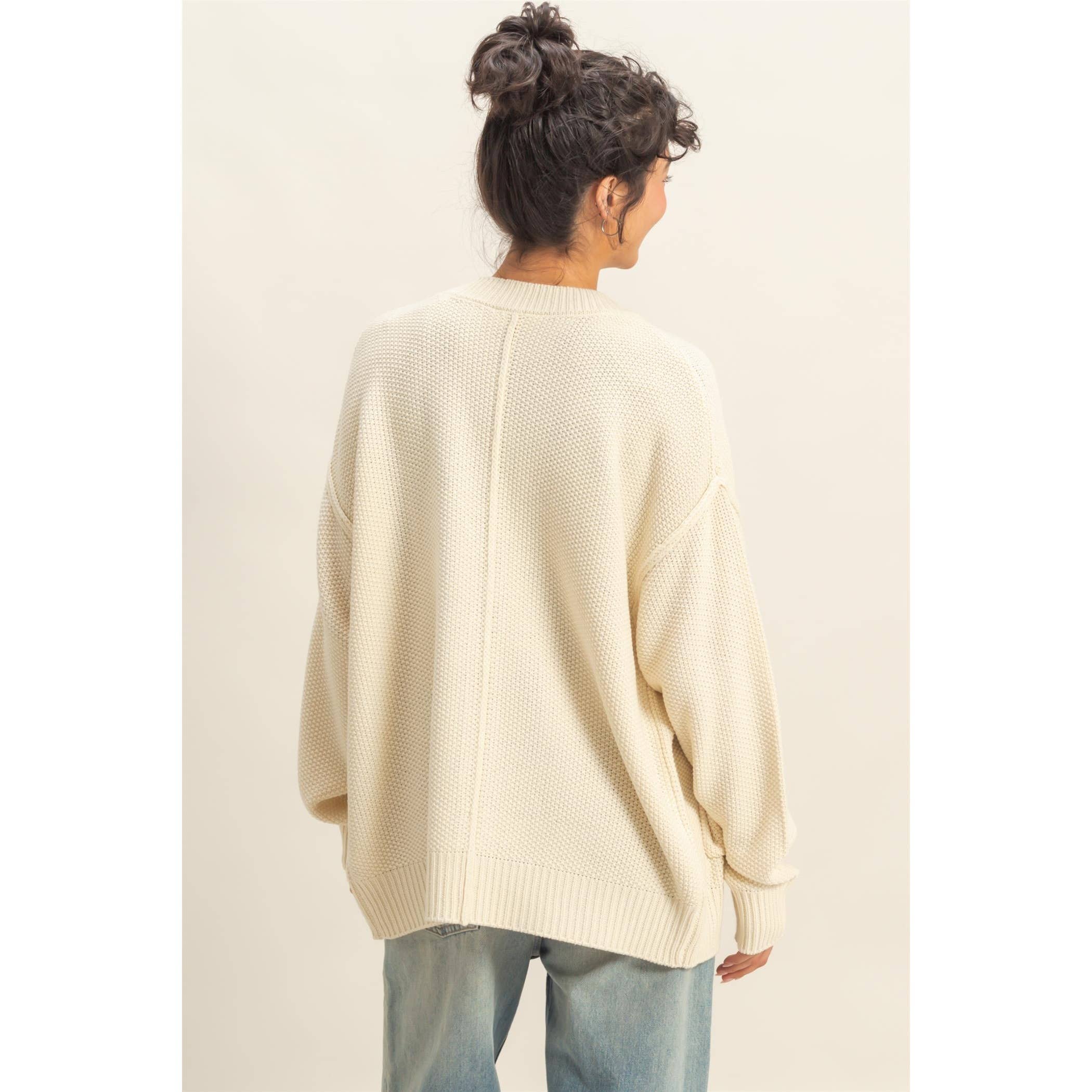Double Zero - Vendita all'ingrosso Cardigan - Donna - Cardigan oversize con bottoni "Charm Them All"5