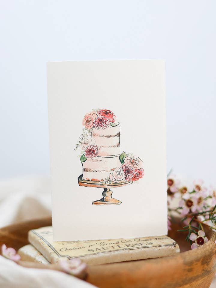 Let them eat cake - Tarjeta de feliz cumpleaños para venta al por mayor de Sophie Amelia Creates