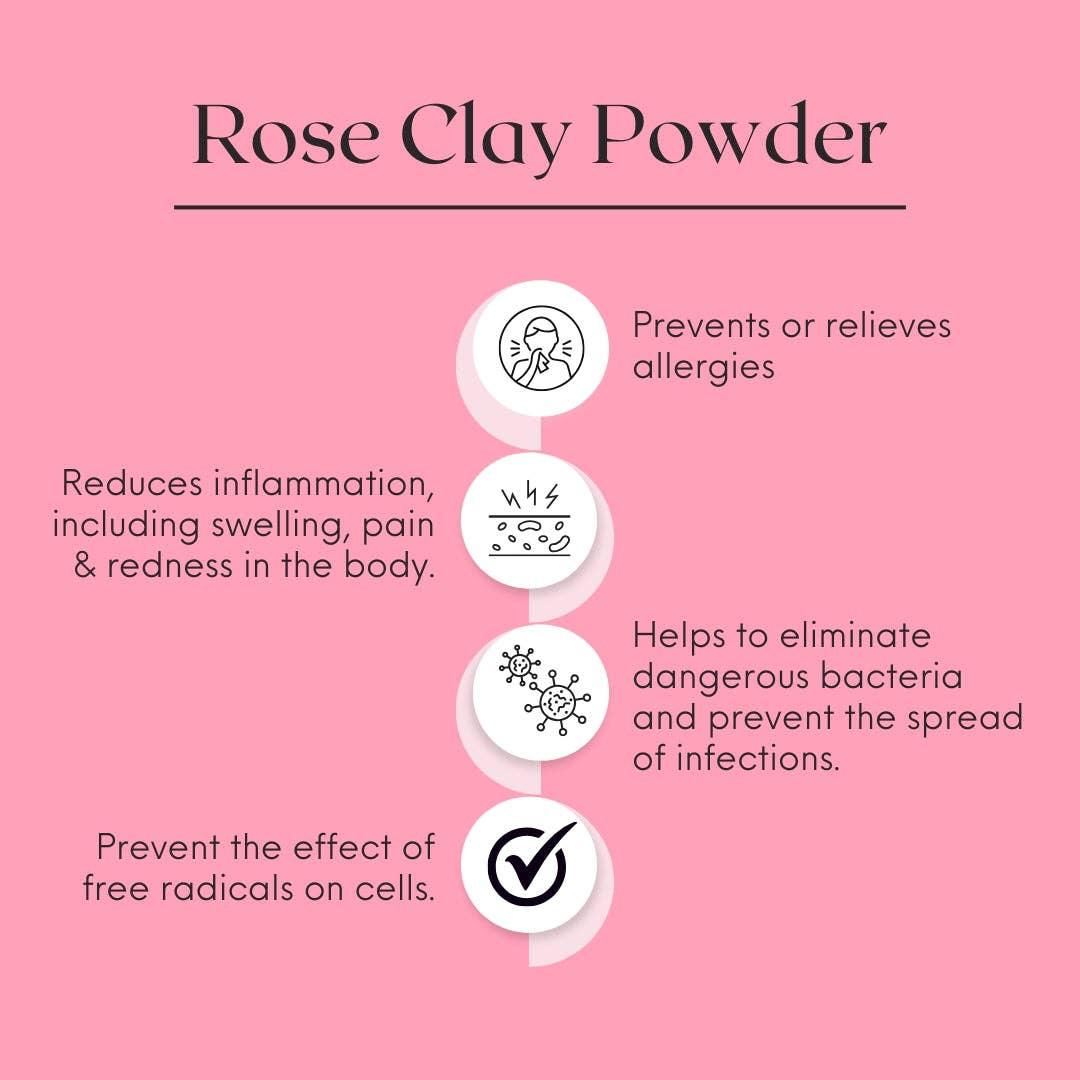 Natures Basket - Wholesale Skincare face mask - Nature's Basket Rose Clay Powder - 227 Grams6