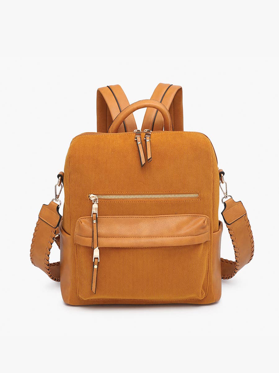 Jen & Co. - Wholesale Rugzak - Dames - BP1993CORD Amelia Corduroy Convertible Rugzak1