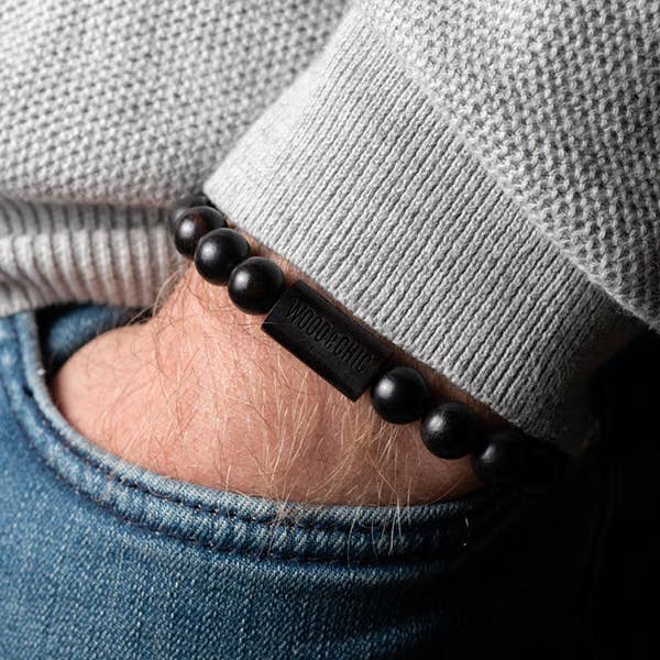 Wood&Chic – Großhandel Perlenarmband – Herren-Armband aus Holz - Johannisbrotbaum