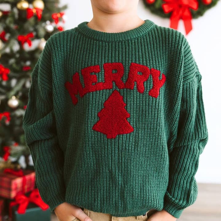 Sweet Wink - Wholesale Knit Sweater - Kids - Merry Patch Christmas Knit Sweater - Boys Clothing - Holiday2