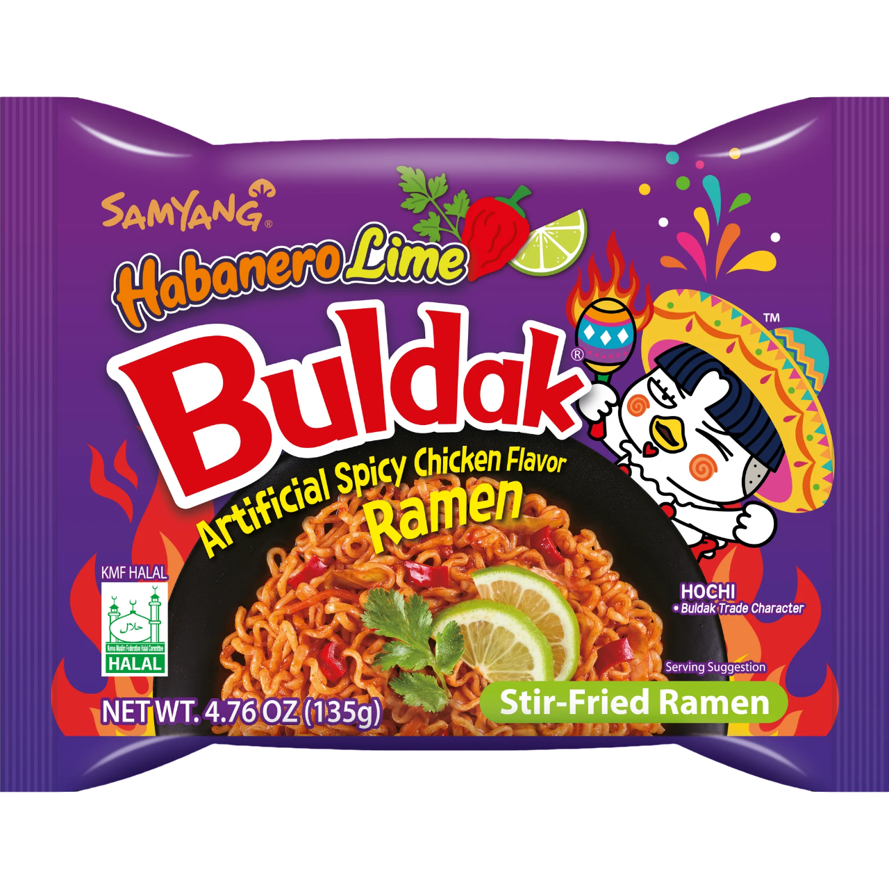 Global Bite Co - Vente Ramen - Buldak Ramen Habanero Citron Vert 5pck x 140g (Corée)1