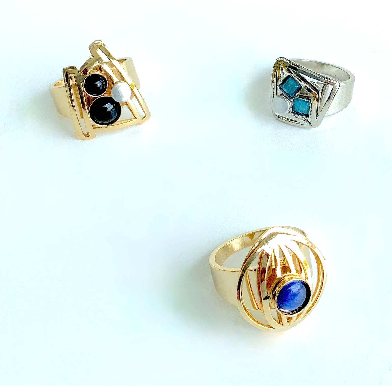 Christophe Poly / Crono Design - Wholesale Jewelry Set - RINGS Prepack (DR12)  - 15 Rings & Free Displays60