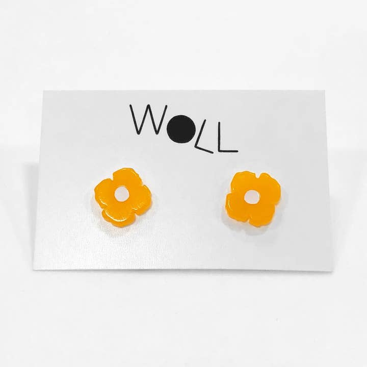 California Poppy Studs in Melon for wholesale by WOLL