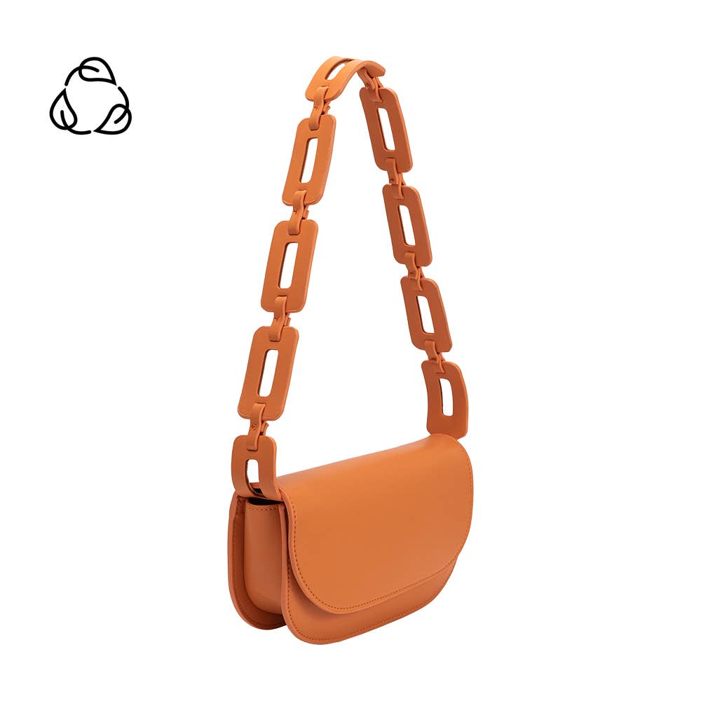 Melie Bianco - Vente Sac porté épaule – femme - Sac à bandoulière vegan recyclé Inez Orange0