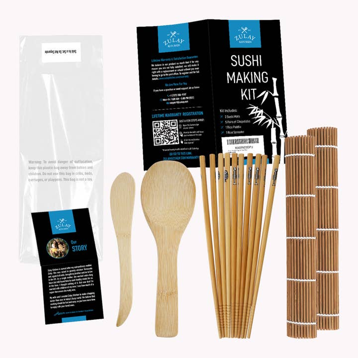Zulay Kitchen - Wholesale DIY Food Kit - Sushi Making Kit for Beginners - DIY Sushi Maker Set