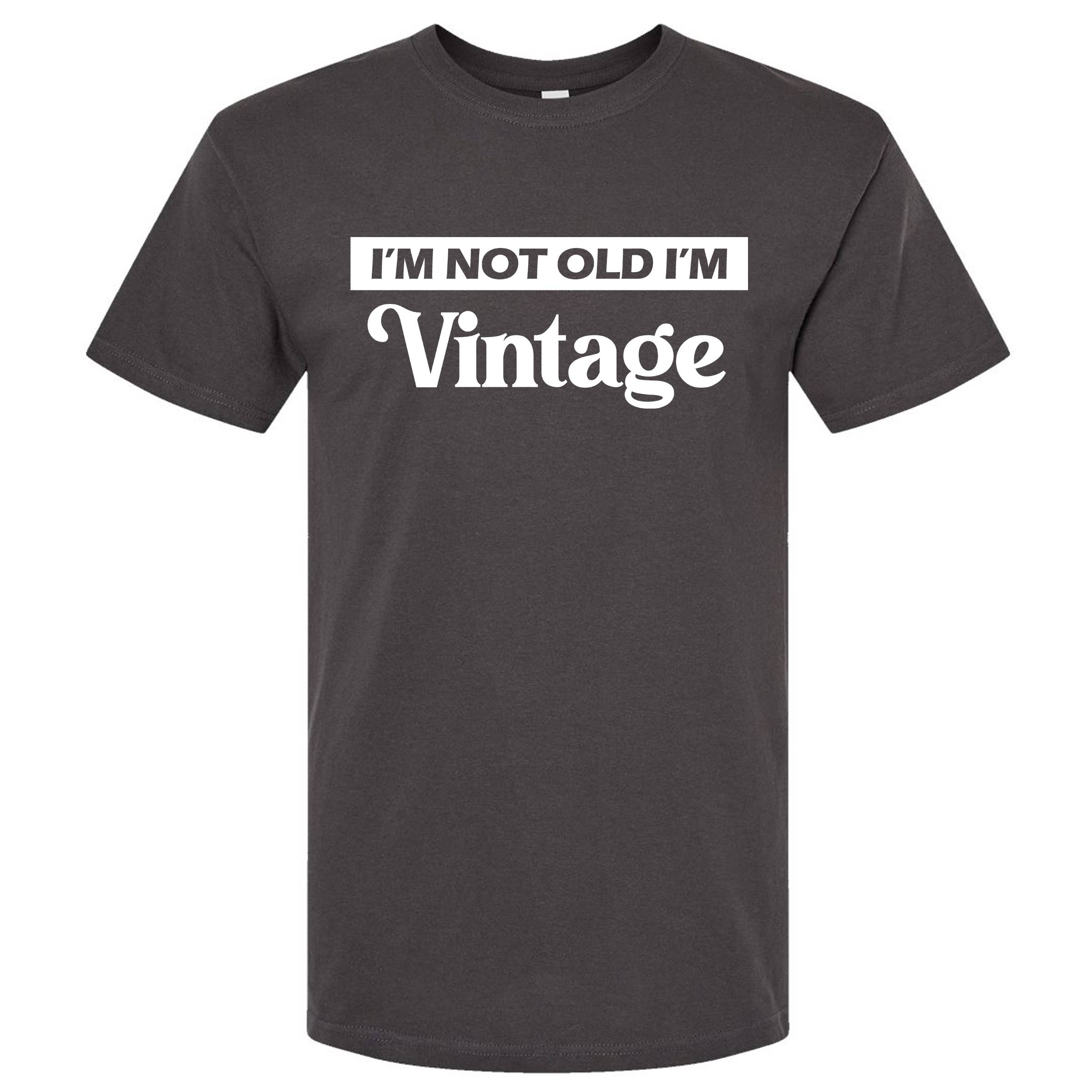 Wi-Wear - Vente T-shirt sérigraphié – homme - T-shirt col rond homme « I'm Not Old I'm Vintage »15