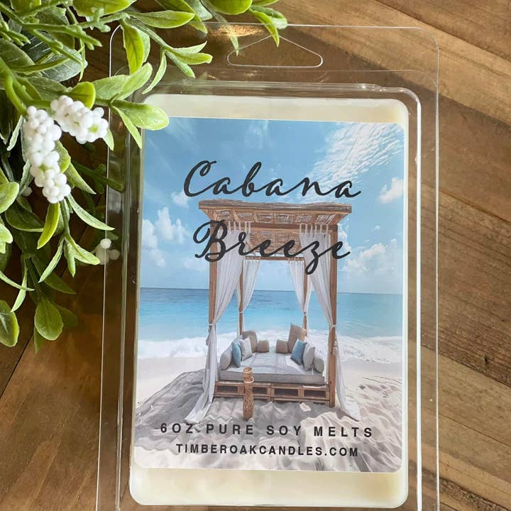 Cabana Breeze || 6oz Wax Melt || 100% Soy for wholesale by Timber Oak Candles