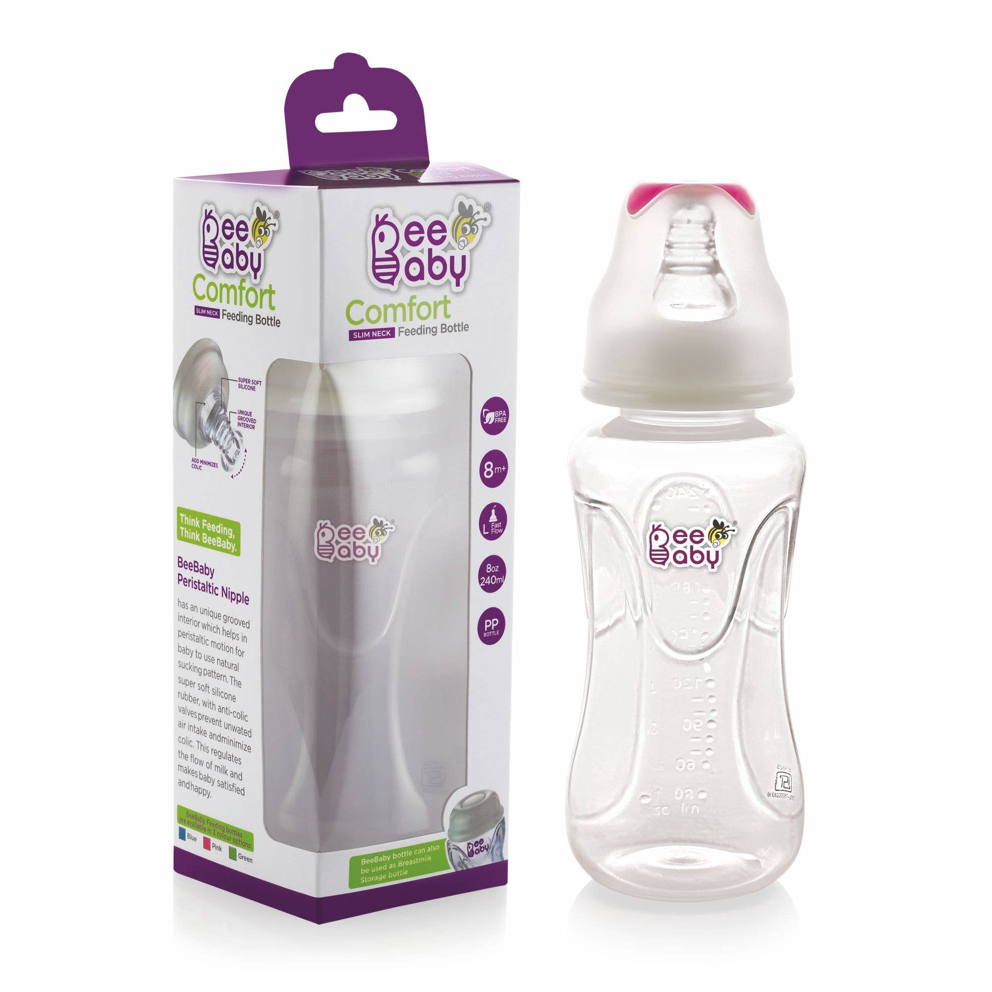 Beebaby - Wholesale Baby Bottle - Comfort Standard Neck Feeding Bottle 240ml / 8oz.10