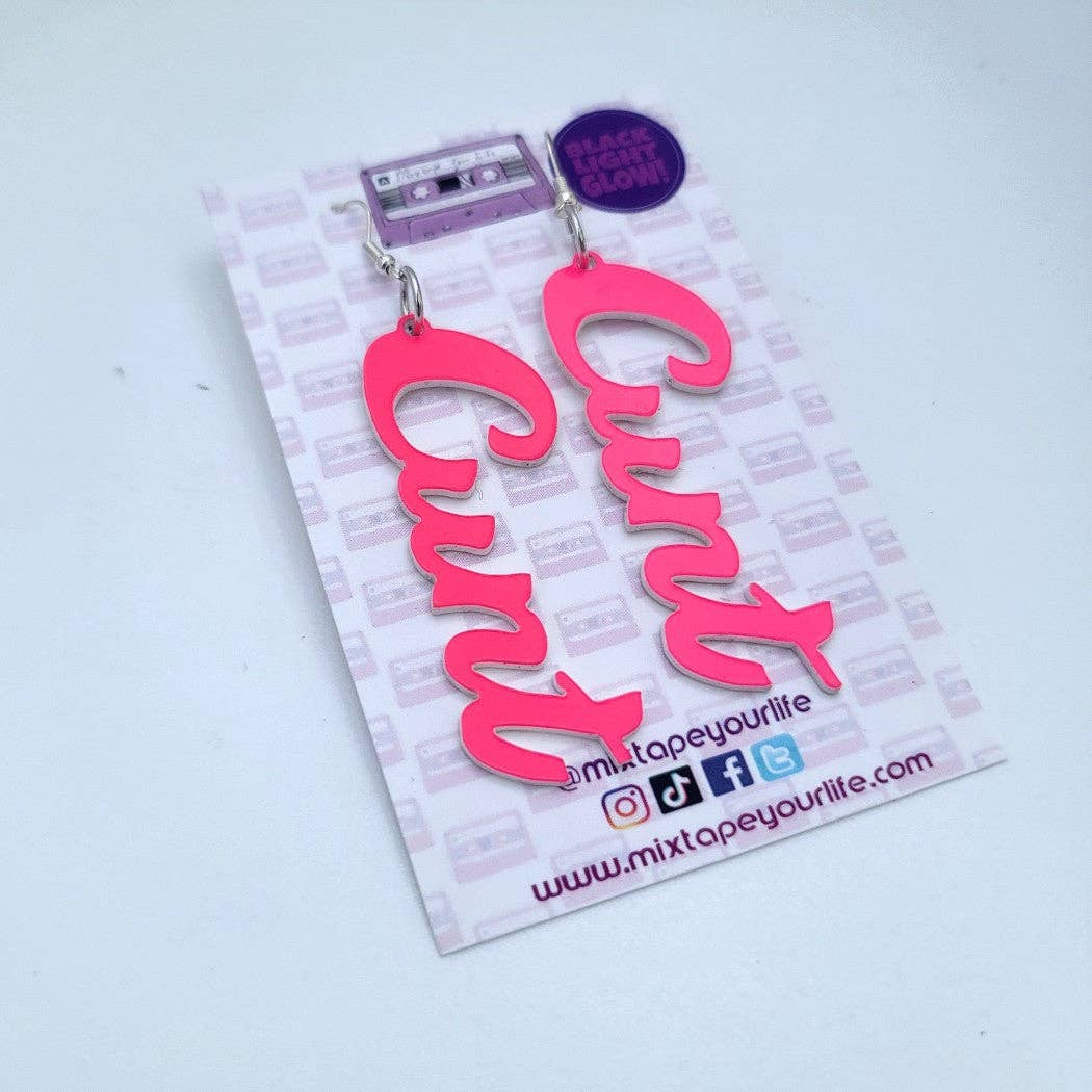 Mixtape Your Life - Wholesale Dangle Earrings - Mini Cunt Dangle Earrings7