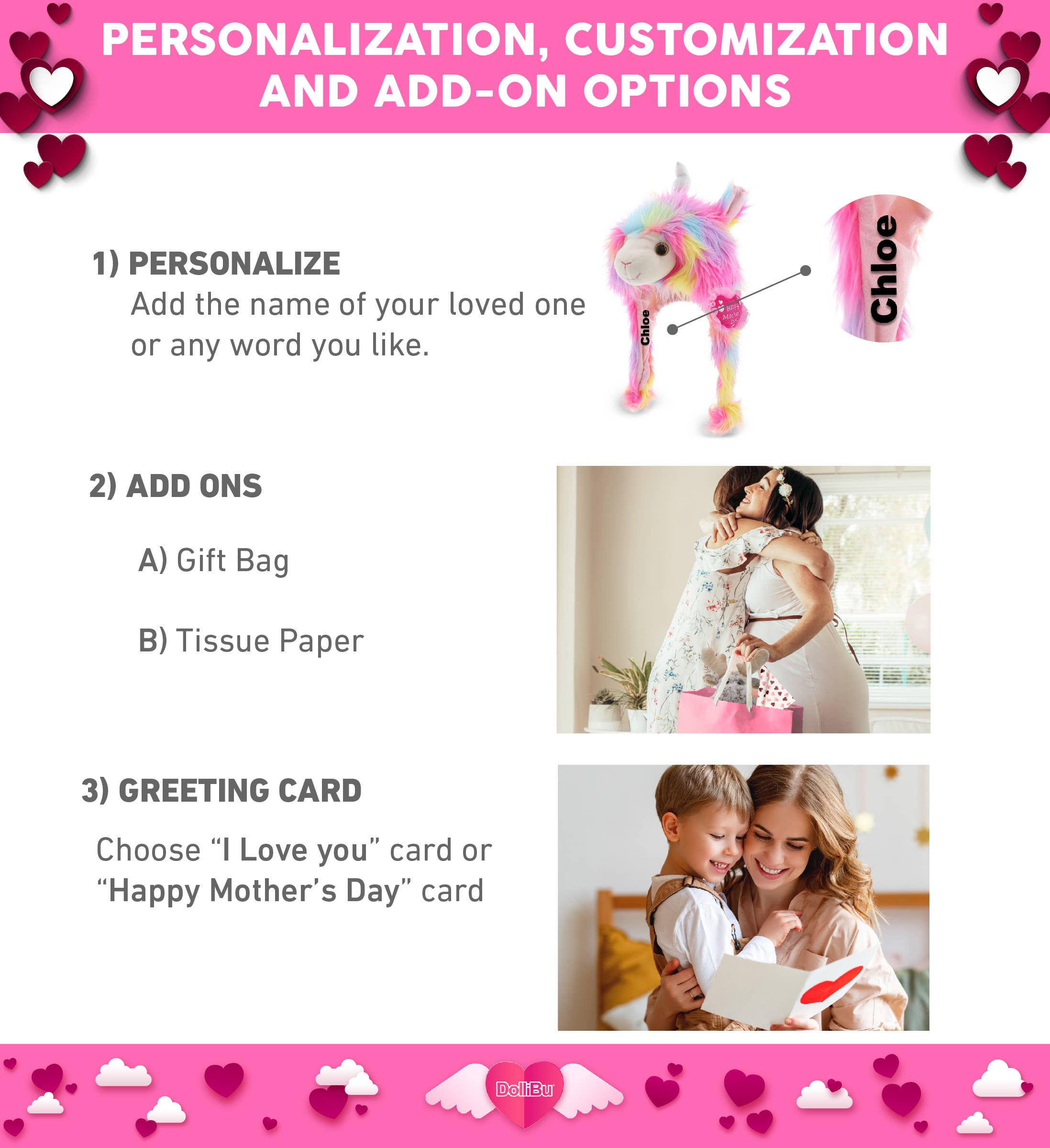 Cota Global - Vendita all'ingrosso Cappello - Bambini - Cappello Llamacorn Super Morbido in Peluche con Cuore per la Festa della Mamma1