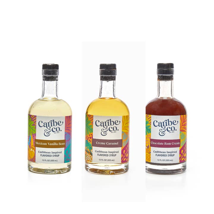 Caribe & Co. – Xarope aromatizado por atacado – Kit de Xaropes para Café (Sem Coco)