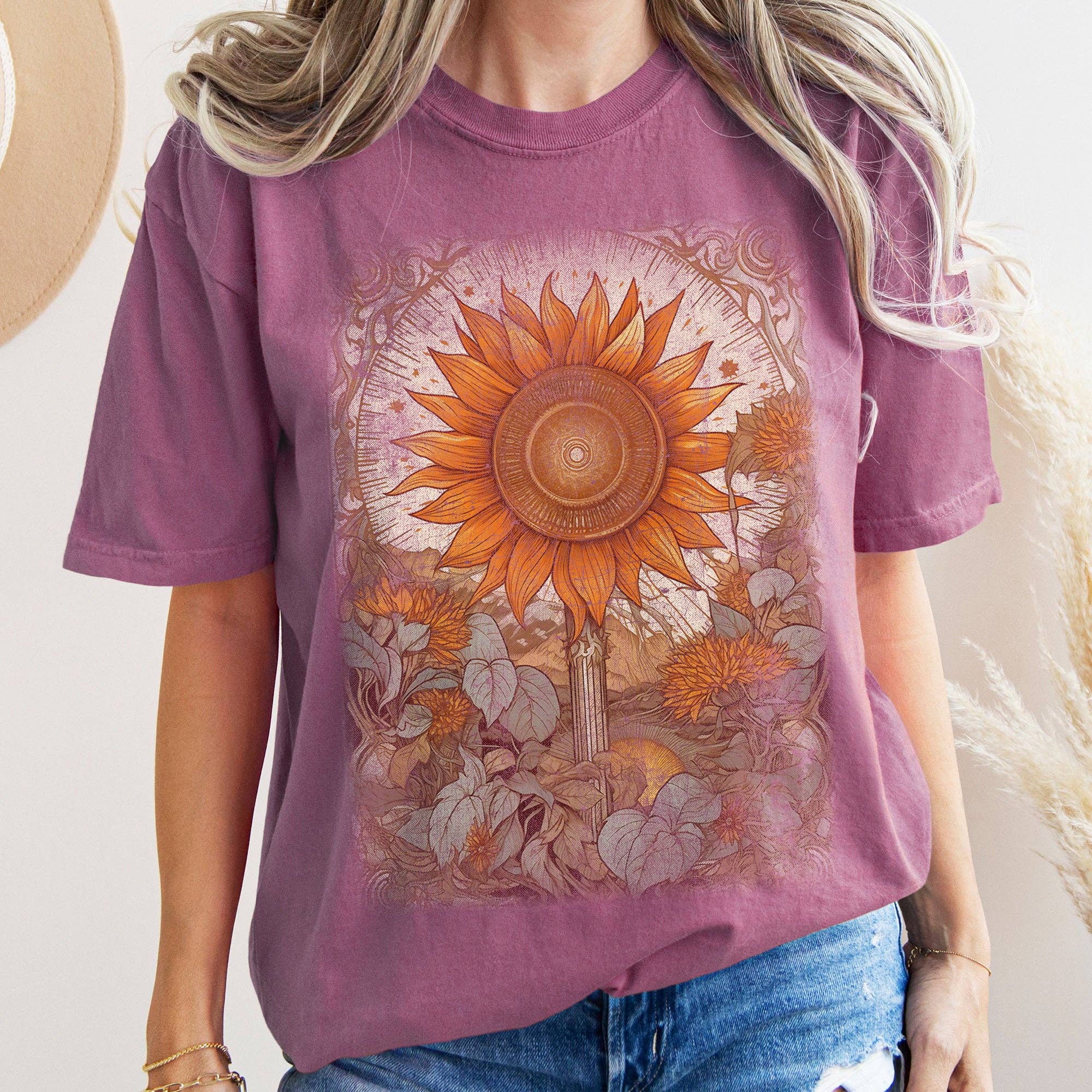 Refinery Number One LLC - Wholesale T-Shirt (Graphic) - Women's - Vintage Sunflower Field T-shirt2