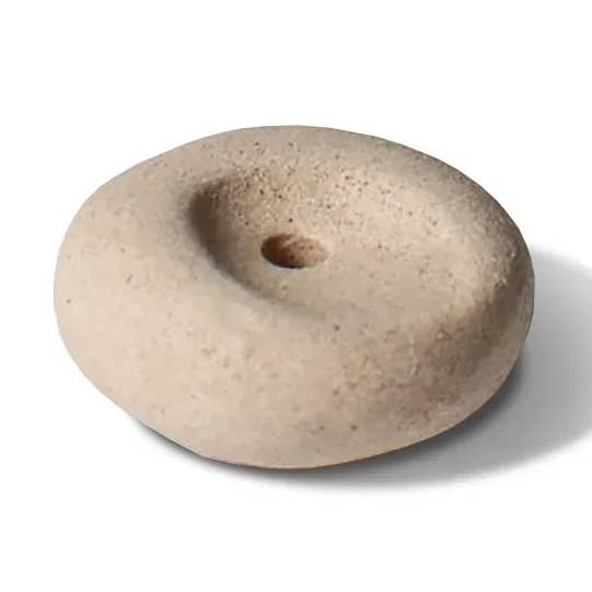 Mini Beige Ceramic Pebble Incense Holder for wholesale by Cedar and Myrrh