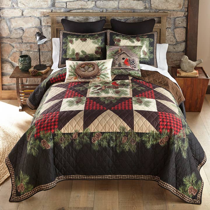 Donna Sharp - Wholesale Bedding Set - Cardinal Pine Polyester Quilt Collection