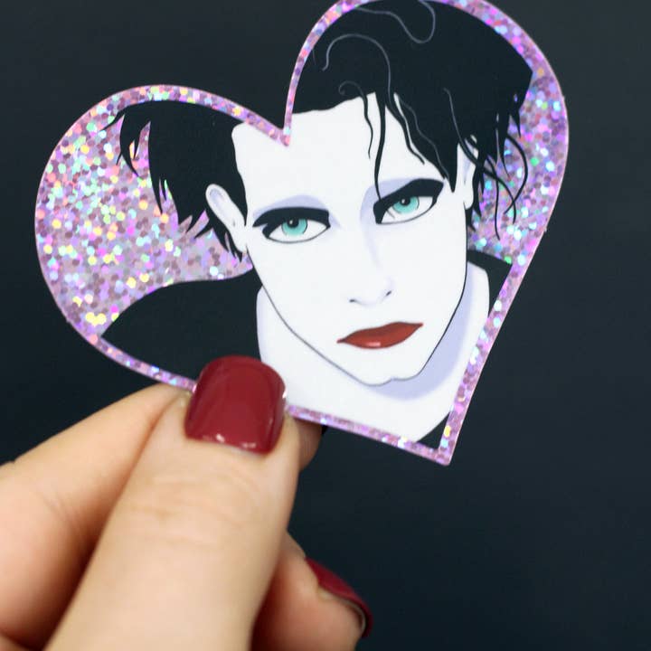 Burke & Hare Co - Wholesale Sticker - I Heart Robert - 80s Sticker - Goth Sticker2