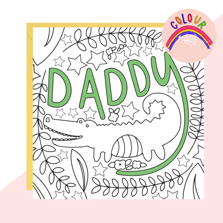 Farve + Send 'Daddy' krokodillekort for engroshandel hos Lottie Simpson