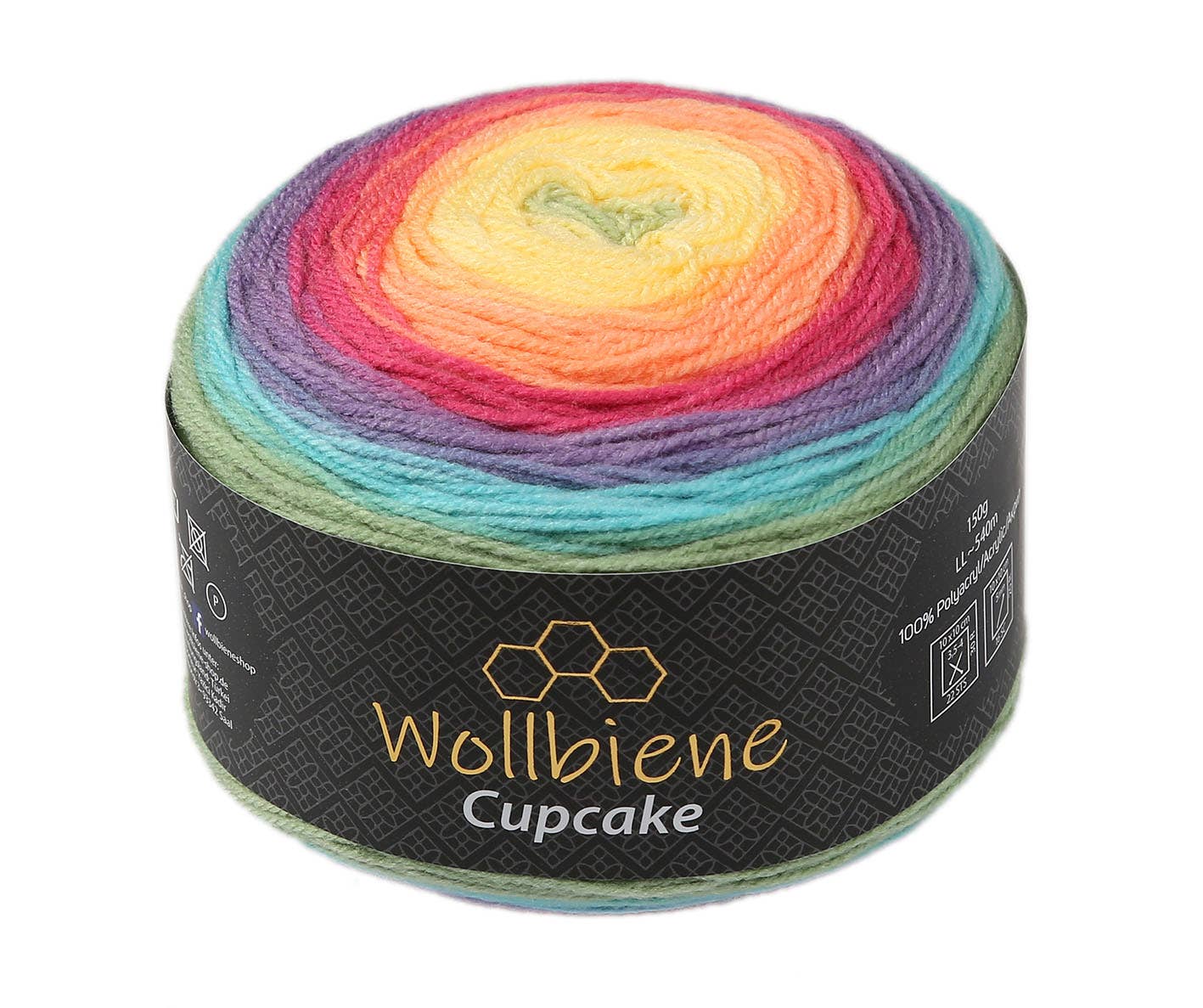 Wollbiene - Venta al por mayor Hilos - lana de lana para tejer cupcake de abeja degradado 150g11