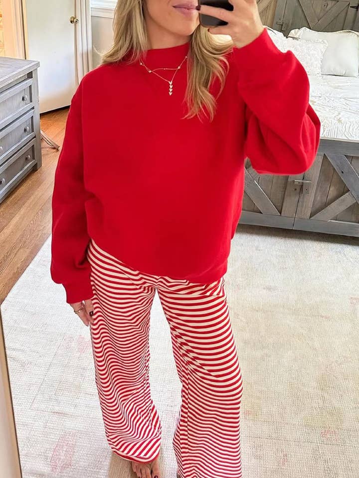Rosa Clothing - Wholesale Sweatshirt - Women's - Athleisure practice Fleece Mock neck pullover sweatshirt5