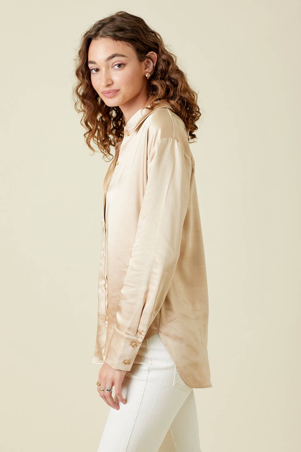 Mystree - Vente Chemise à col boutonné – femme - 20478 Chemise soyeuse2