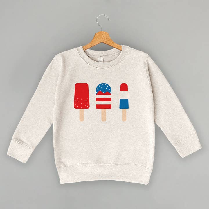 Ivy + Cloth - Wholesale Screen Printed T-Shirt - Kids - Red White & Blue Popsicles (Kids)