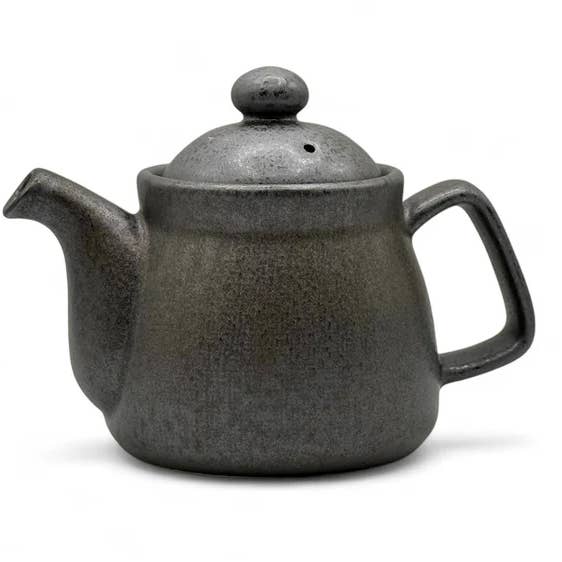 Inoue Tea – Engroshandel Tekande – Kuro Nunome mat sort Mino-yaki Kyusu - japansk tekande6