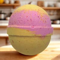 Raspberry Lemonade Bath Bomb for wholesale by Dulceria Soapery