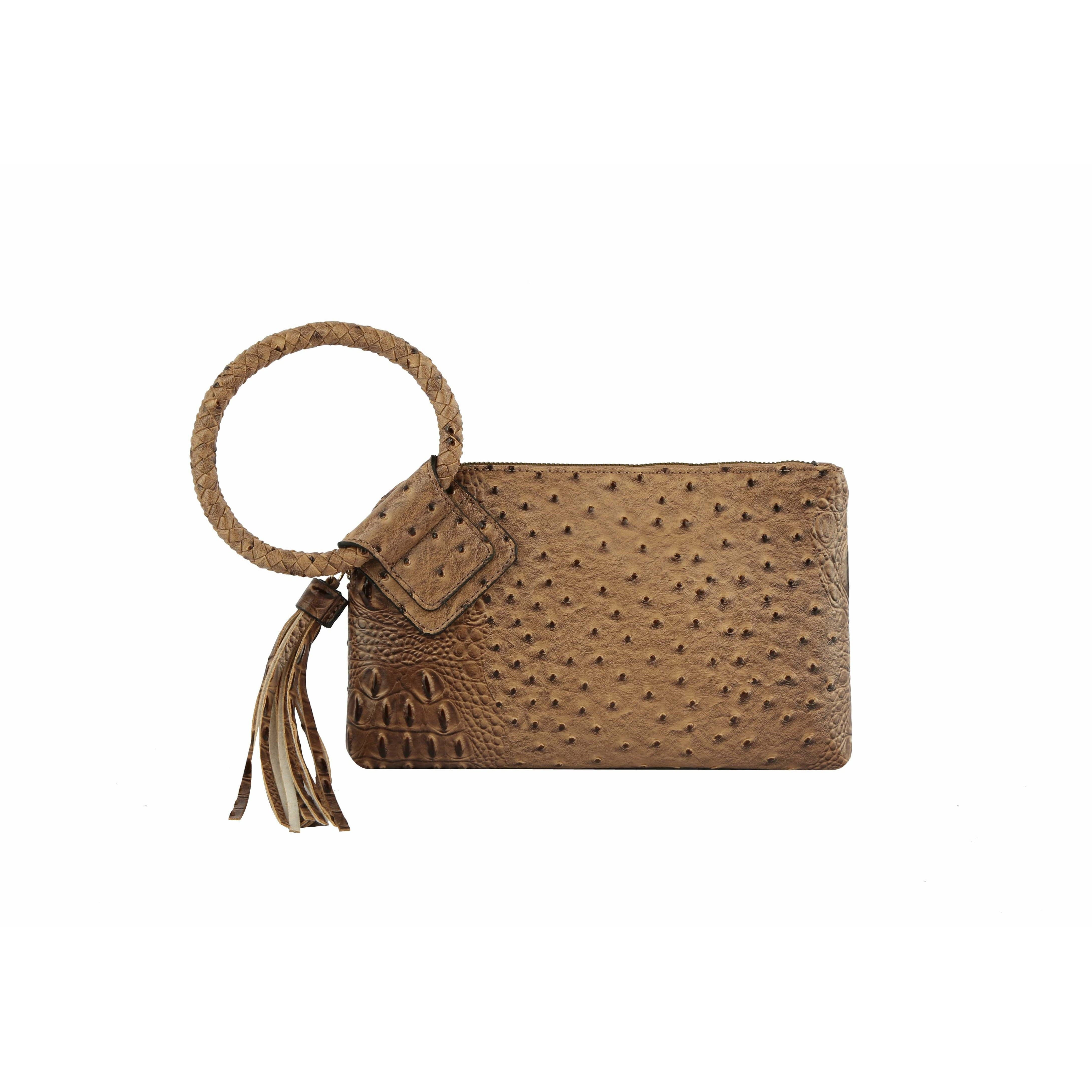 Handbag Factory Corp – wholesale Clutch bag – women's – HF  Tassel Accented Embossed Wristlet Clutch  JYV-037419