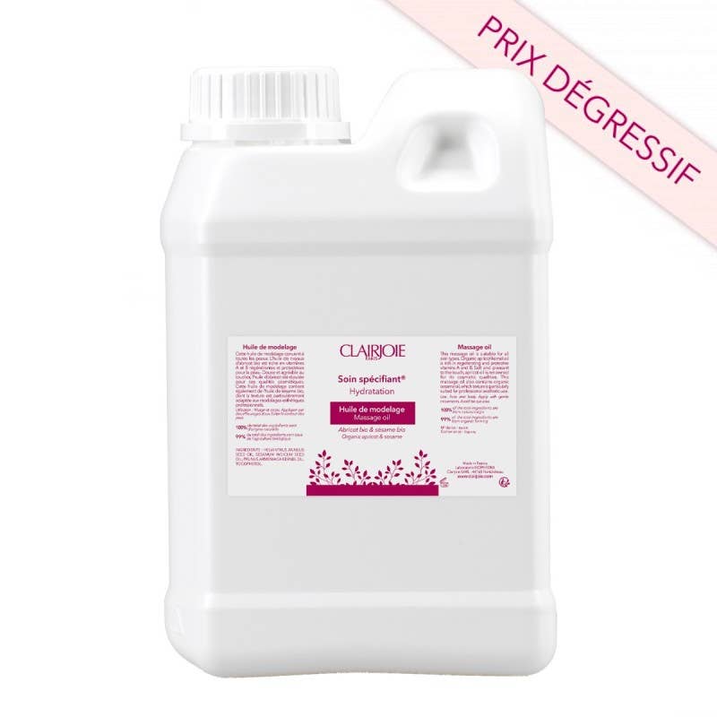 Clairjoie - Wholesale Massage Oil - Baby - Organic Apricot-Sesame Modeling Oil CABIN (in 3 sizes)2