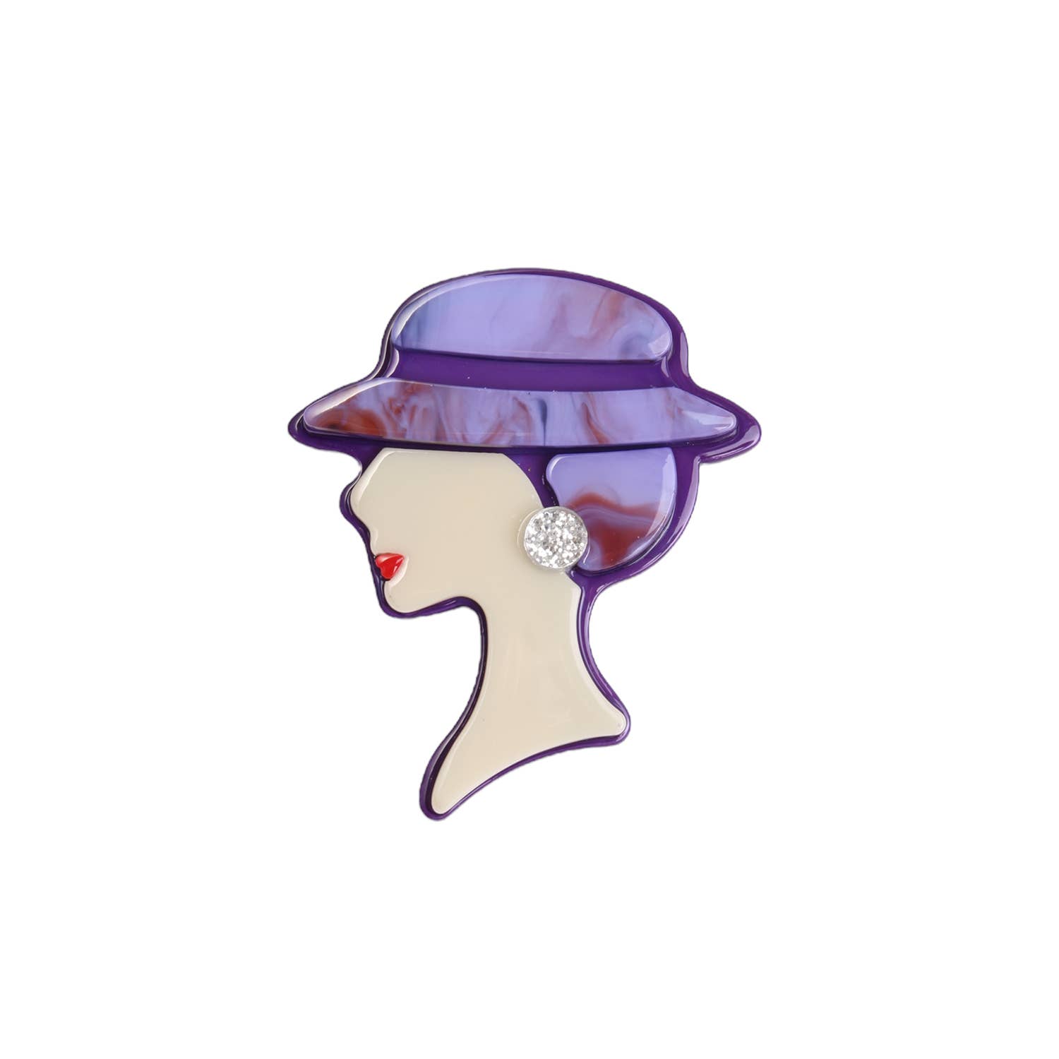 Domoflor s.l – wholesale Brooch – 👒 Elegant lady brooch with hat 👒3
