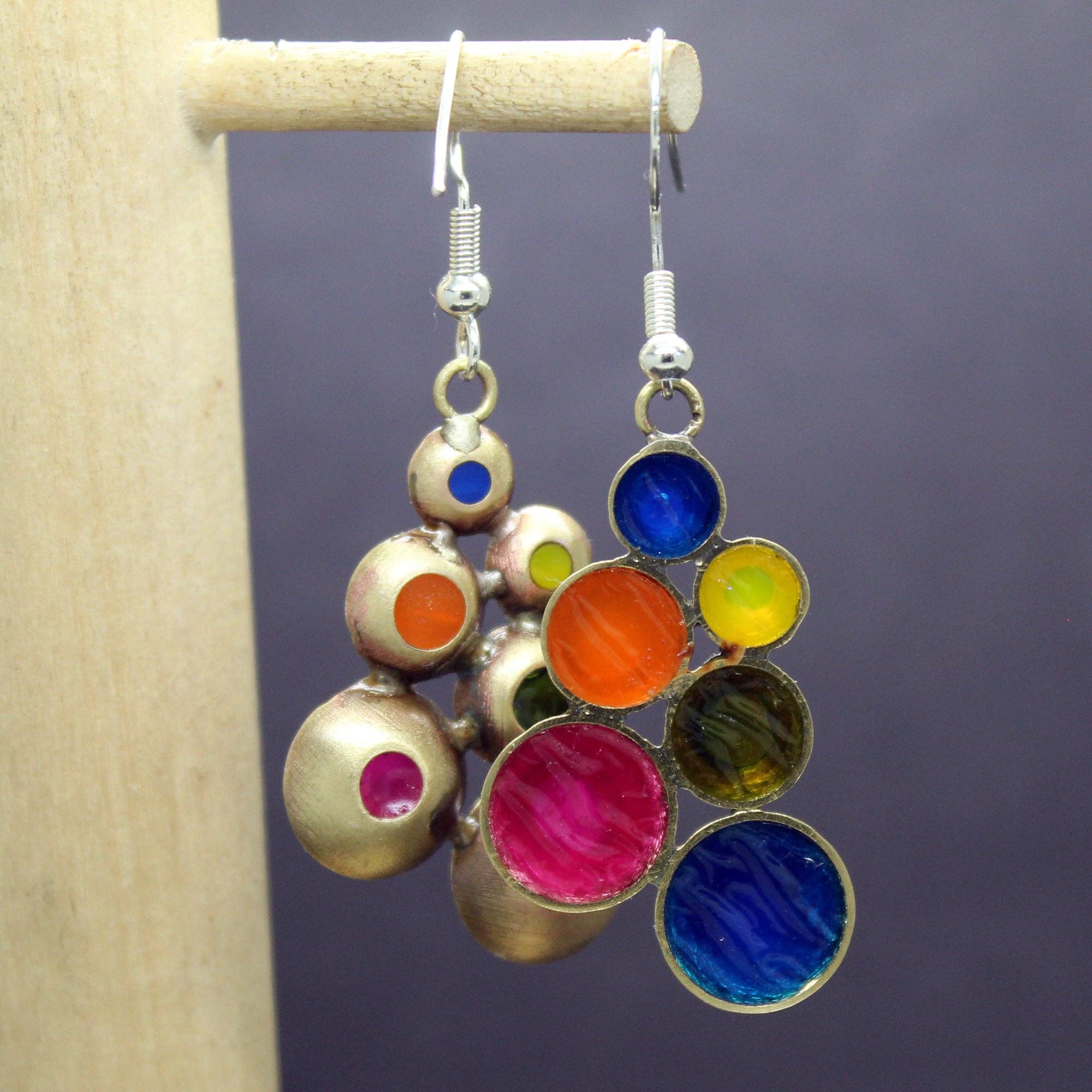 Plataica - Wholesale Dangle Earrings - Brass and 925 silver "Candy" earrings2