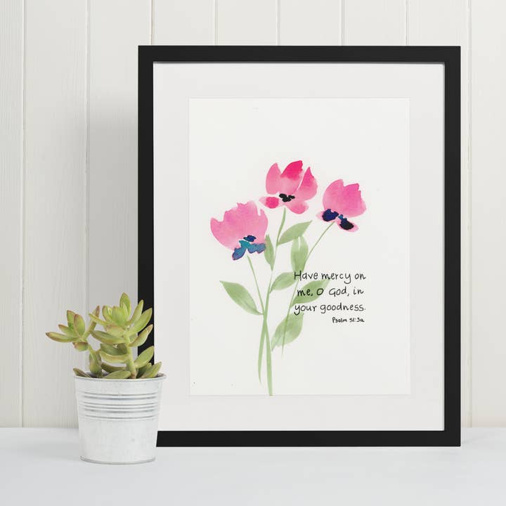 Psaume 51:3 une illustration à l'aquarelle pour la vente par Mary Reichter