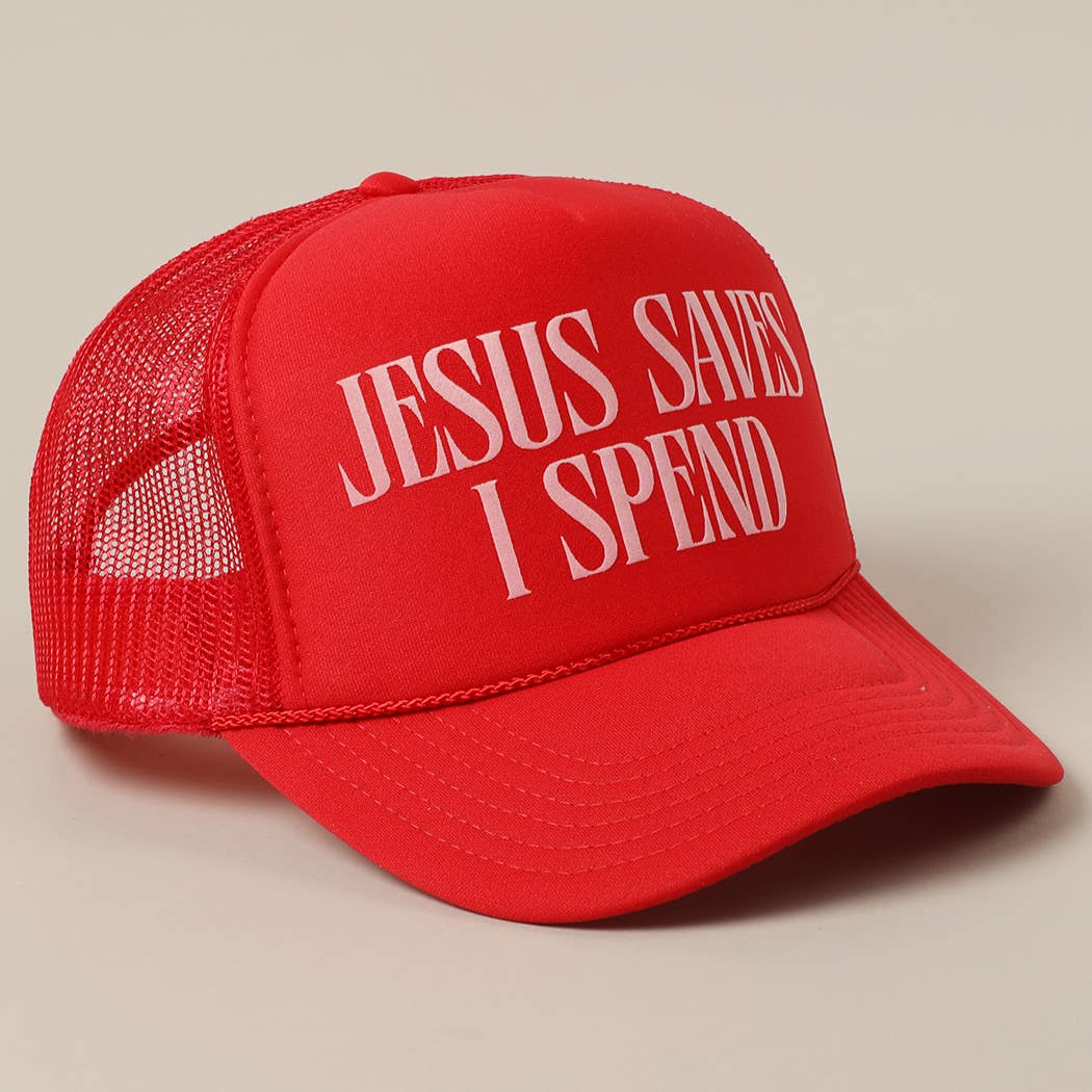 Fashion City - Vente Casquette de camionneur – unisexe - Casquette Trucker à Maille Arrière "JESUS SAUVE JE DÉPENSE"20