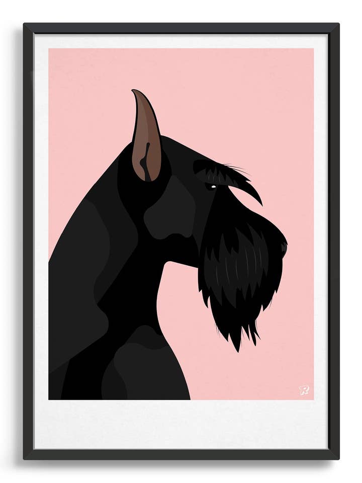 Stampa artistica con cane - Schnauzer gigante per la vendita all'ingrosso da parte di Rocket Jack