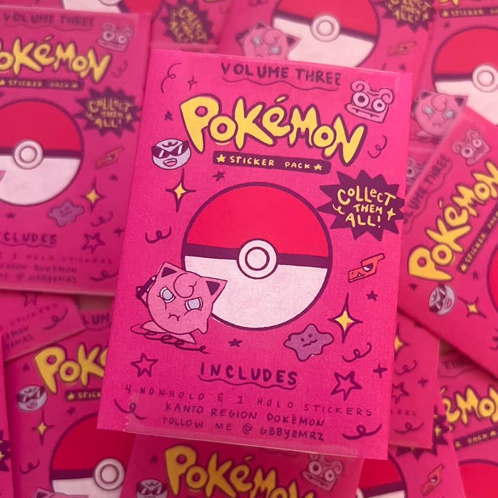 PKMN Sticker Packs VOLUME 3 for wholesale by Art of Gabby Ramirez