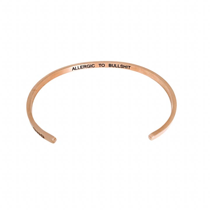 Glass House Goods - Vendita all'ingrosso Bracciale a polsino - ALLERGICO ALLE STRONZATE1