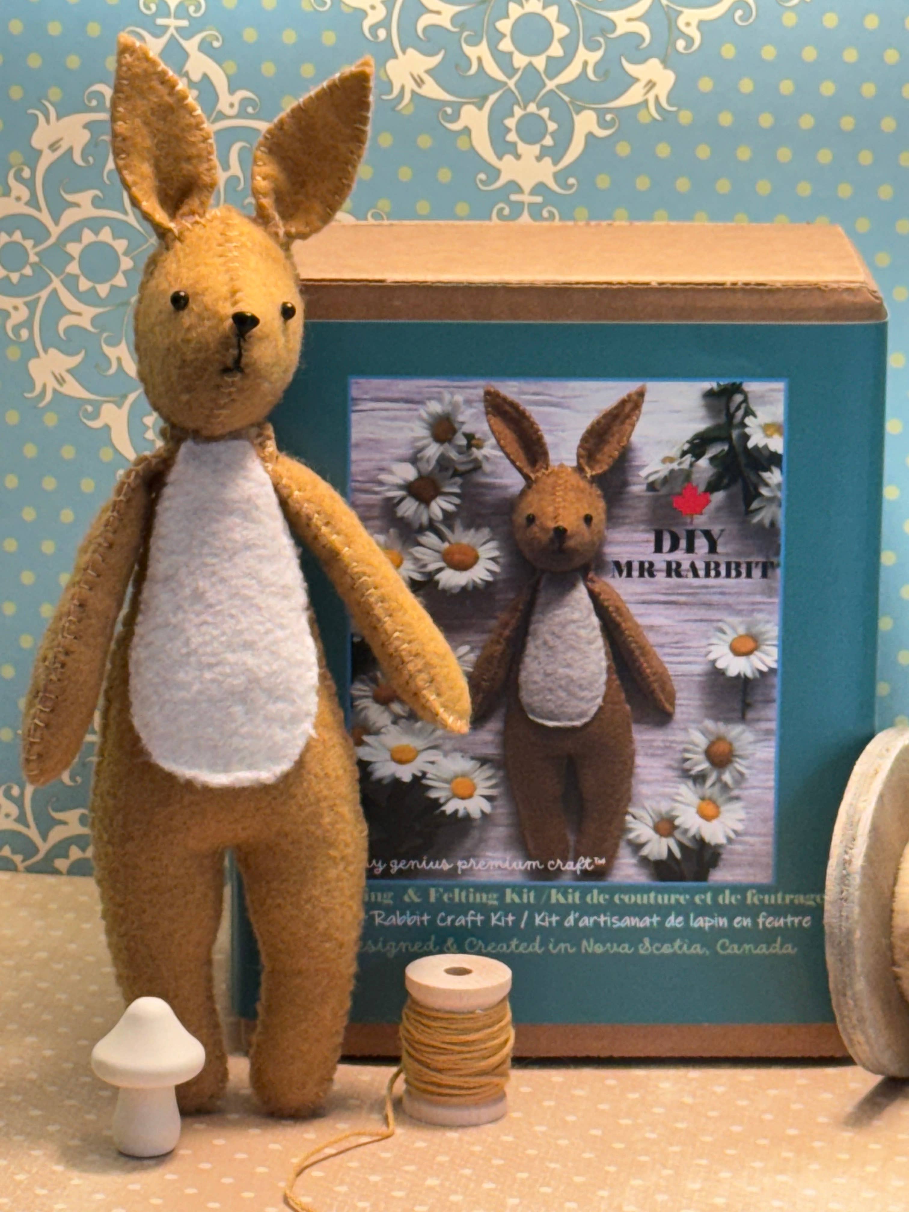 Genius Premium Craft - Wholesale Knutselnaai-set - Vilt Konijn Naaien & Vilten Kit – Pilotenhoed Uitvoering2