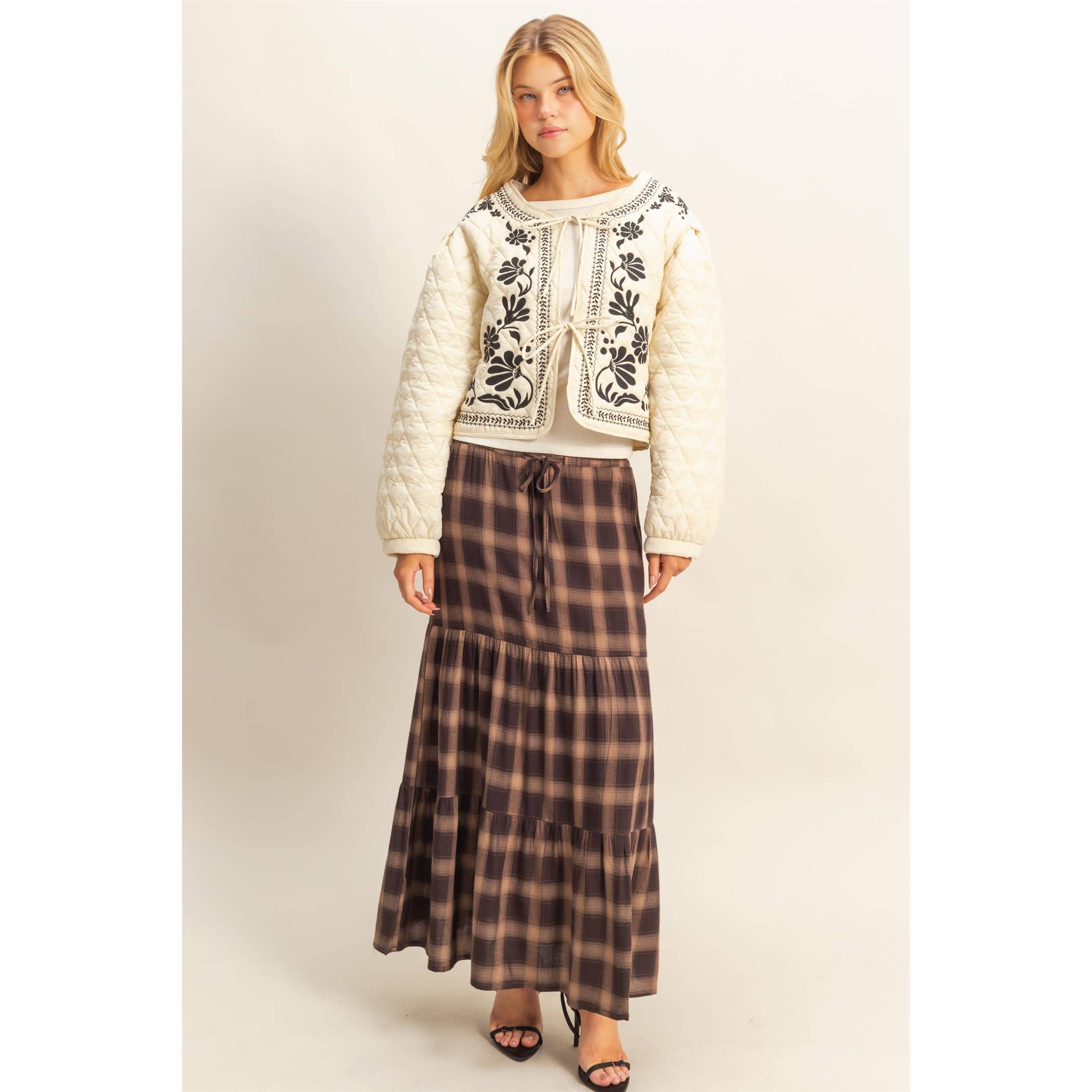 HYFVE - Wholesale Jacket - Women's - Quilted Floral Embroidered Padding Jacket10