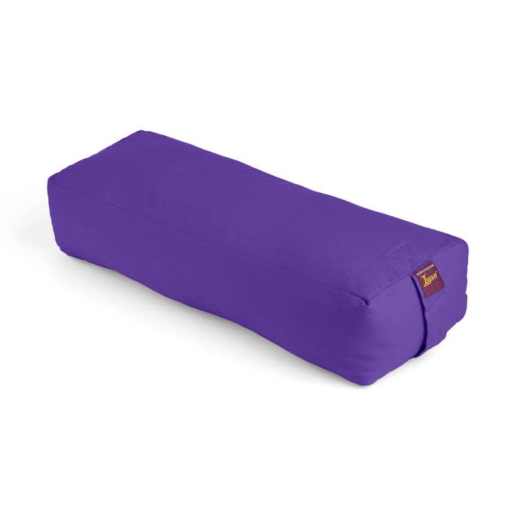 Bolster para yoga, rectangular, relleno de algodón, color morado para venta al por mayor de Yogavni Yoga Products