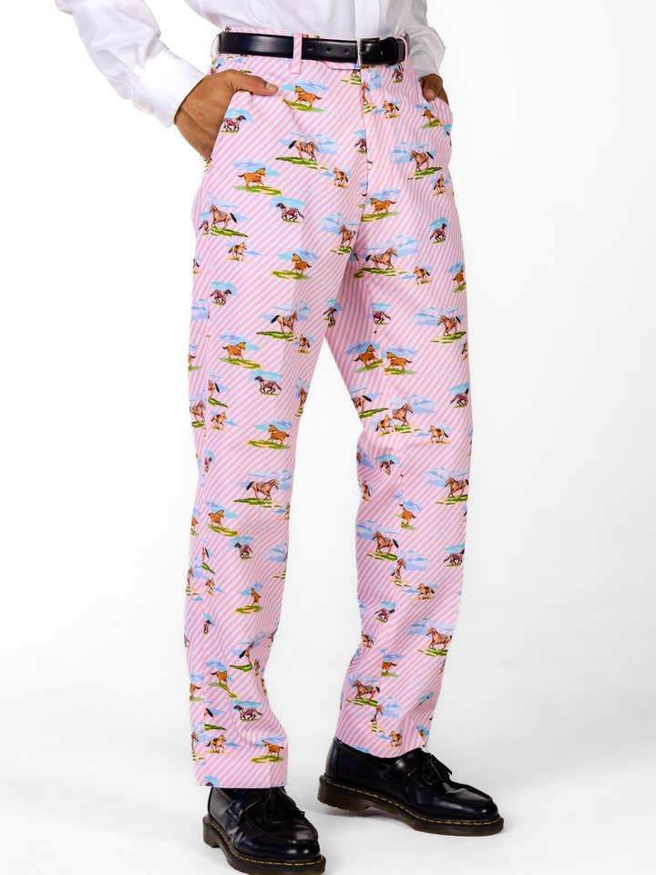 Shinesty, Inc - Wholesale Suit Pants - Men's - The Supreme Steed | Derby Horses Suit Pants