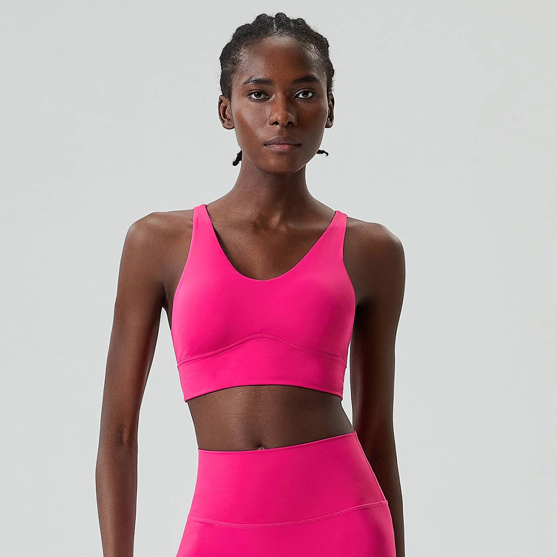 Sodalemon - Wholesale Sports Bra - Women's - Cross Back High Support Yoga Top Fitness Sport Bra5