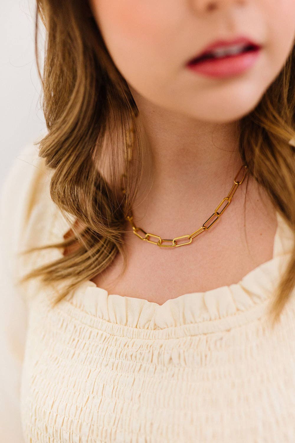 modern and chic - Wholesale Link & Chain Necklace - Maya Paperclip Chain Necklace1