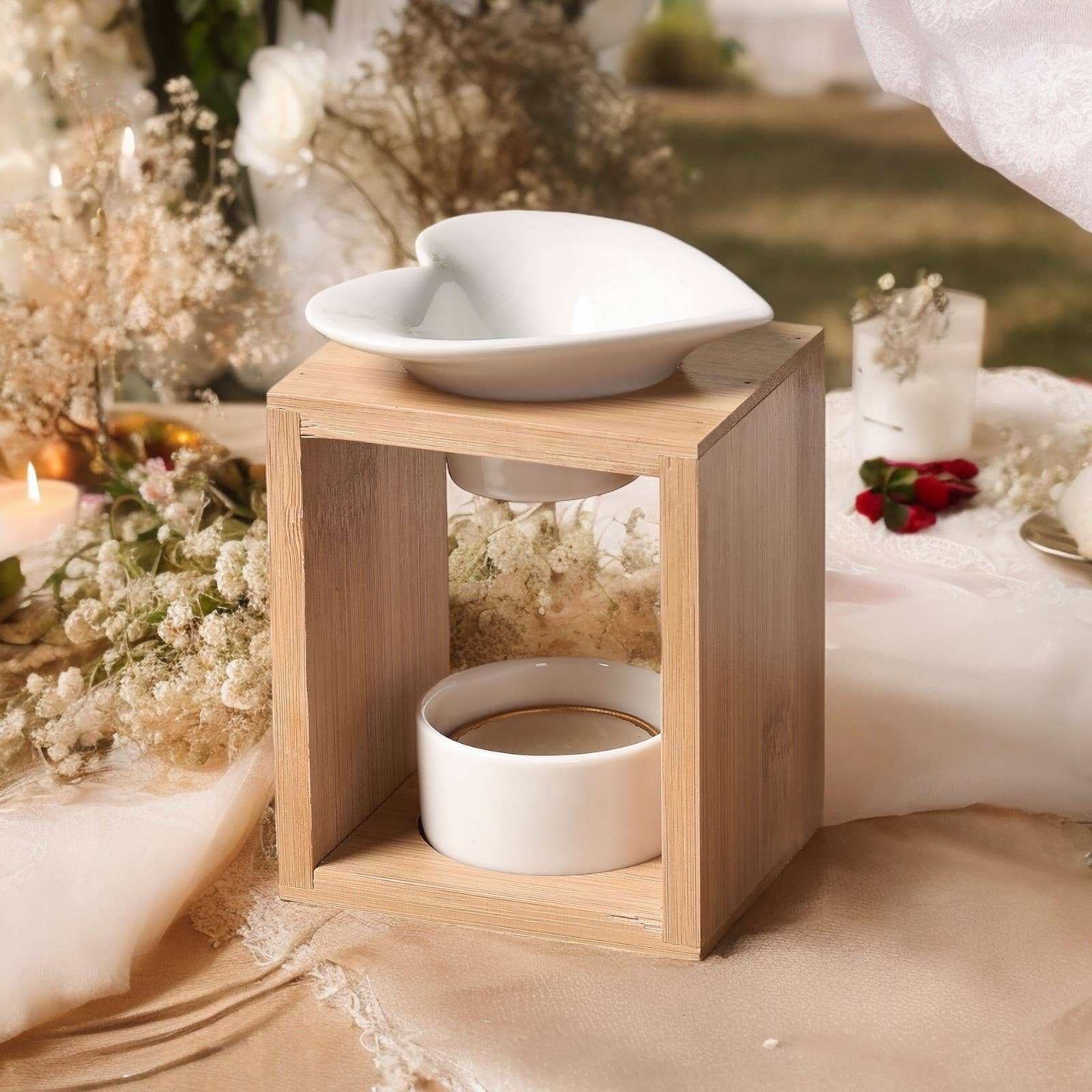 Zen'Arôme - Wholesale Fragrance Warmer - Scented Wax Melts Burner – Ceramic and Bamboo Candle Holder13