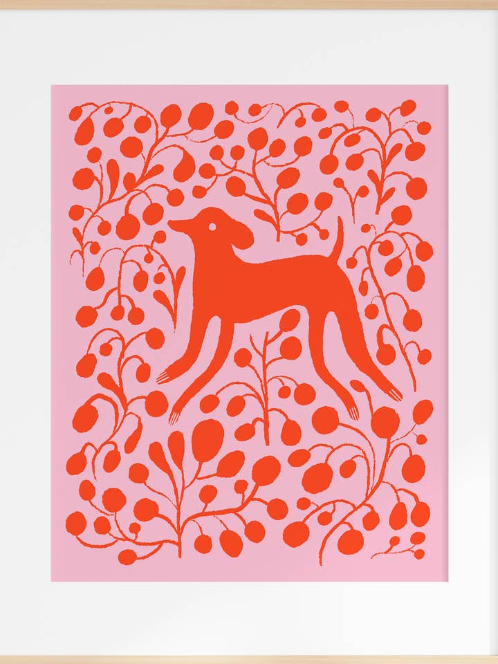 Red Dog | 8x10 Art Print for wholesale by Chloe Welch Art
