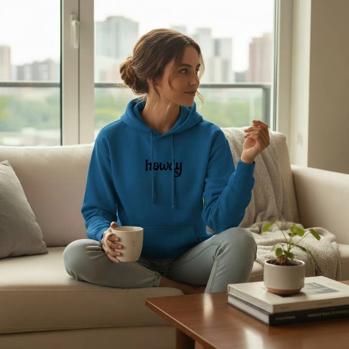 Howdy Hoodie for wholesale by Equine & Design, LLC